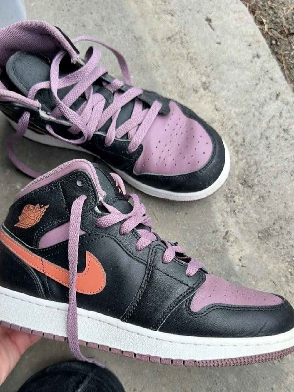 Nike High-Top Sneakers in Black & Purple- Mens 7